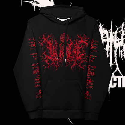Unisex red creation ov god Hoodie